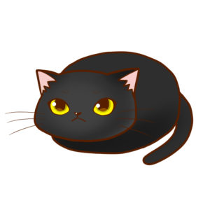 まんじゅう黒全身Ａ-Manju cat black whole body A-
