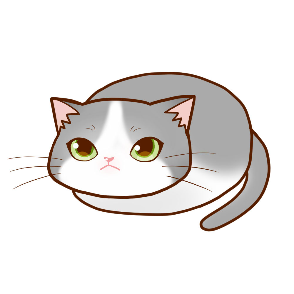 まんじゅうグレー白全身Ａ-Manjyu cat gray white whole body A-