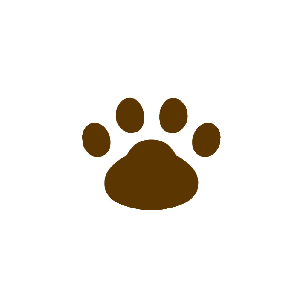 -simple-paw-pad-brown-シンプルな肉球足跡ブラウン