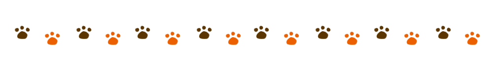 -cat-paw-pad-side-brown-orange-猫の足跡横並びラインブラウン×オレンジ