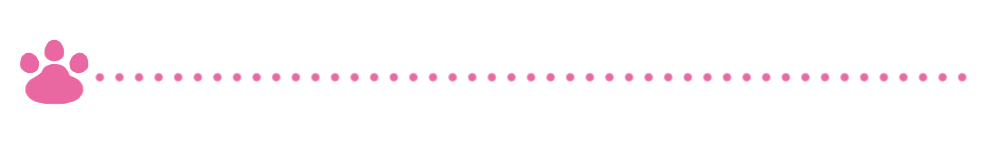 猫の肉球と点線のラインピンク-cat-paw-pad-dotted-line-pink-