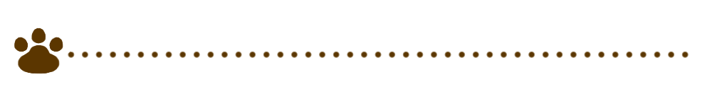 猫の肉球と点線のラインブラウン-cat-paw-pad-dotted-line-brown-