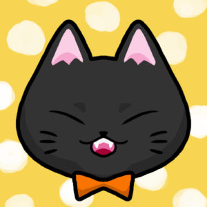 【ＳＮＳプロフィール用猫アイコン】黒猫1-sns-profile-cat-icon-black1-