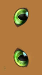 -cat-smartphone-wallpaper-cats-eye-green-simple-スマホ用壁紙CATSEYEグリーン