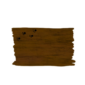 木のボードと猫の肉球足跡フレームブラウン-wood-board-footprints-brown-color