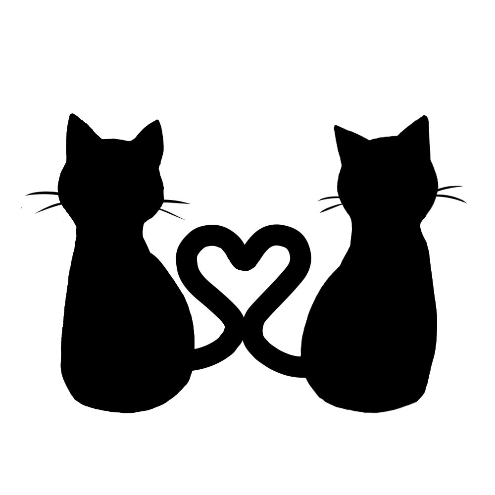 トレーナー✭黒地★M✭黒猫と白猫★ハート✭カップル★夫婦✭LOVE