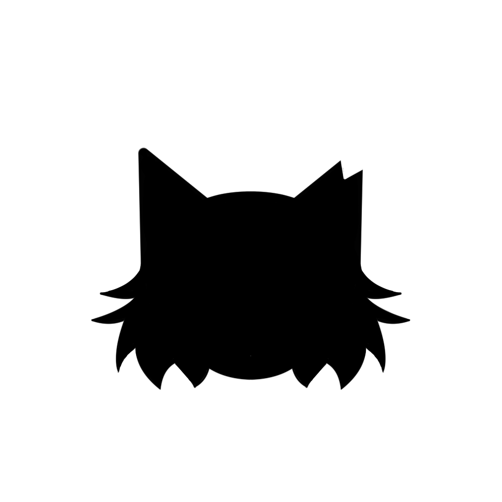 シルエット耳カットさくらねこ顔2 | 猫画工房
